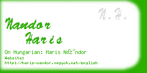nandor haris business card